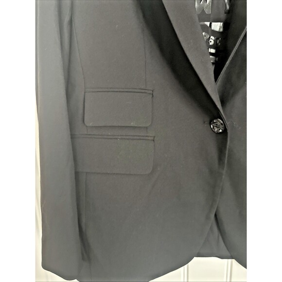 DKNY Women's Embellished Peak-Lapel One-Button Jacket Blazer Modern Chic Black 8 - Picture 9 of 13